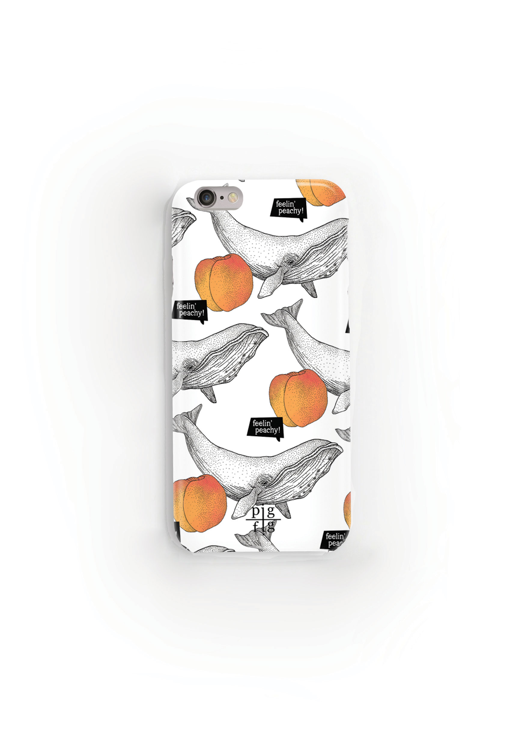Whale & Peach Phone Case
